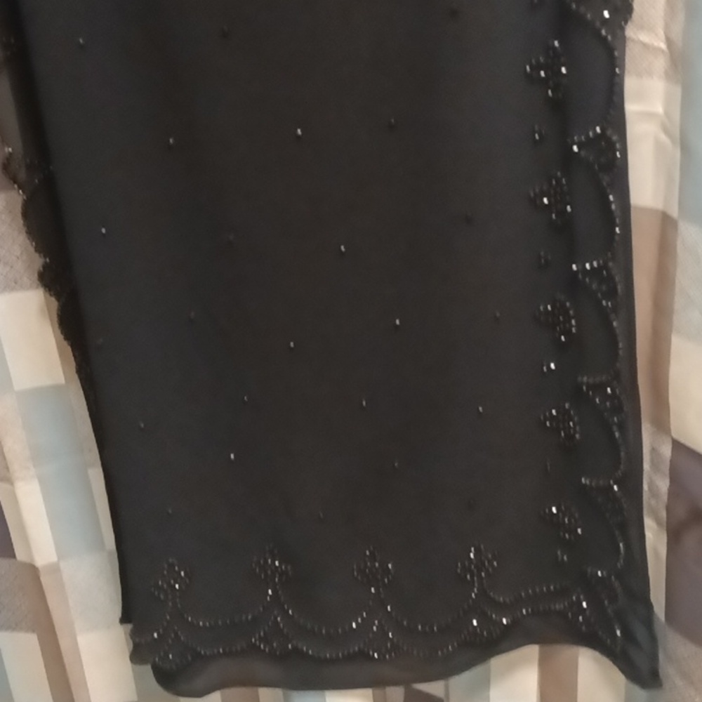 FINAL PRICE J. R. NITES BY CALIENDO 2-pc  beaded scalloped blouse/maxi skirt 6 - Picture 8 of 16